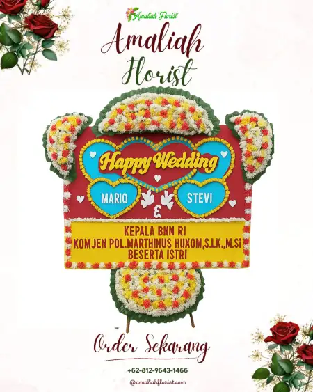 Papan Bunga Pernikahan Palalangan